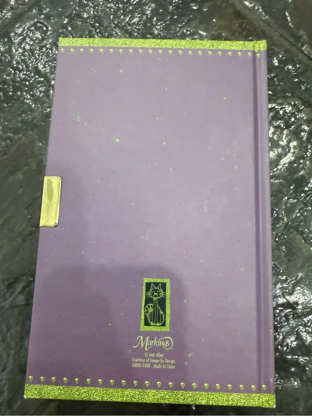 Vintage Markings Ani Allen Purple Cat Heart Music Journal
